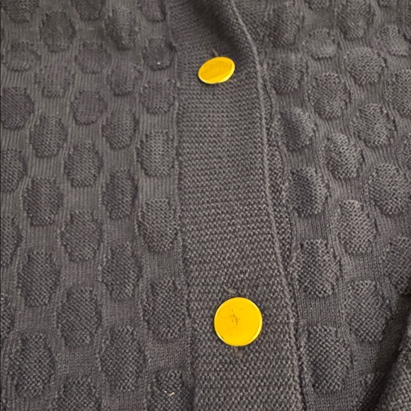 Vintage 1960s The Wooden Indian Navy Sweater Coat Large Union Retro Mod Cardigan - Picture 9 of 16